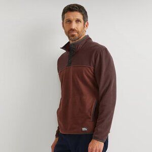 NWT Men's Eddie Bauer Fleece 1/4 Snap Pullover Pockets, Concord, Size: XXL 2XL